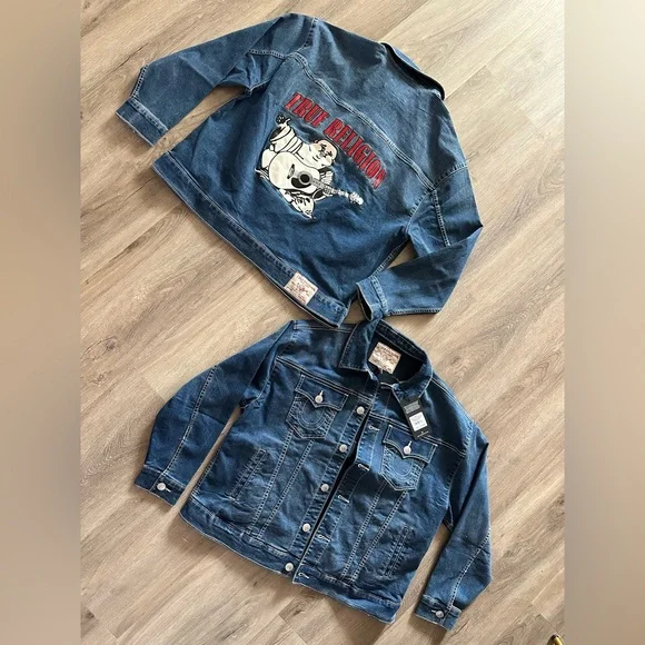 TRUE RELIGION OVERSIZED DENIM JACKET - Picture 8 of 13